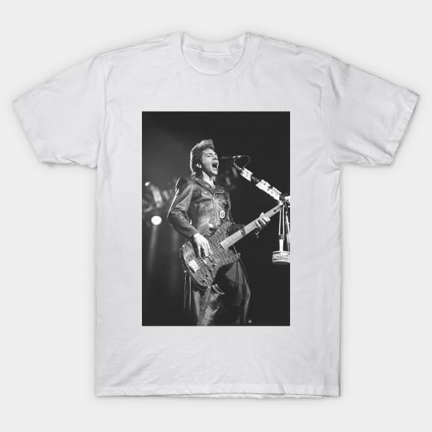 Tico Torres Bon Jovi BW Photograph T-Shirt by Concert Photos